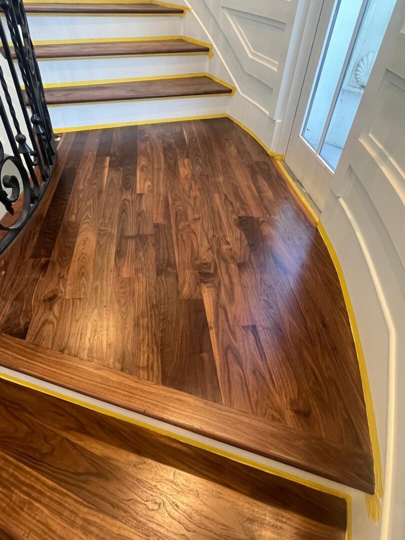 Staining and clear coat on wood