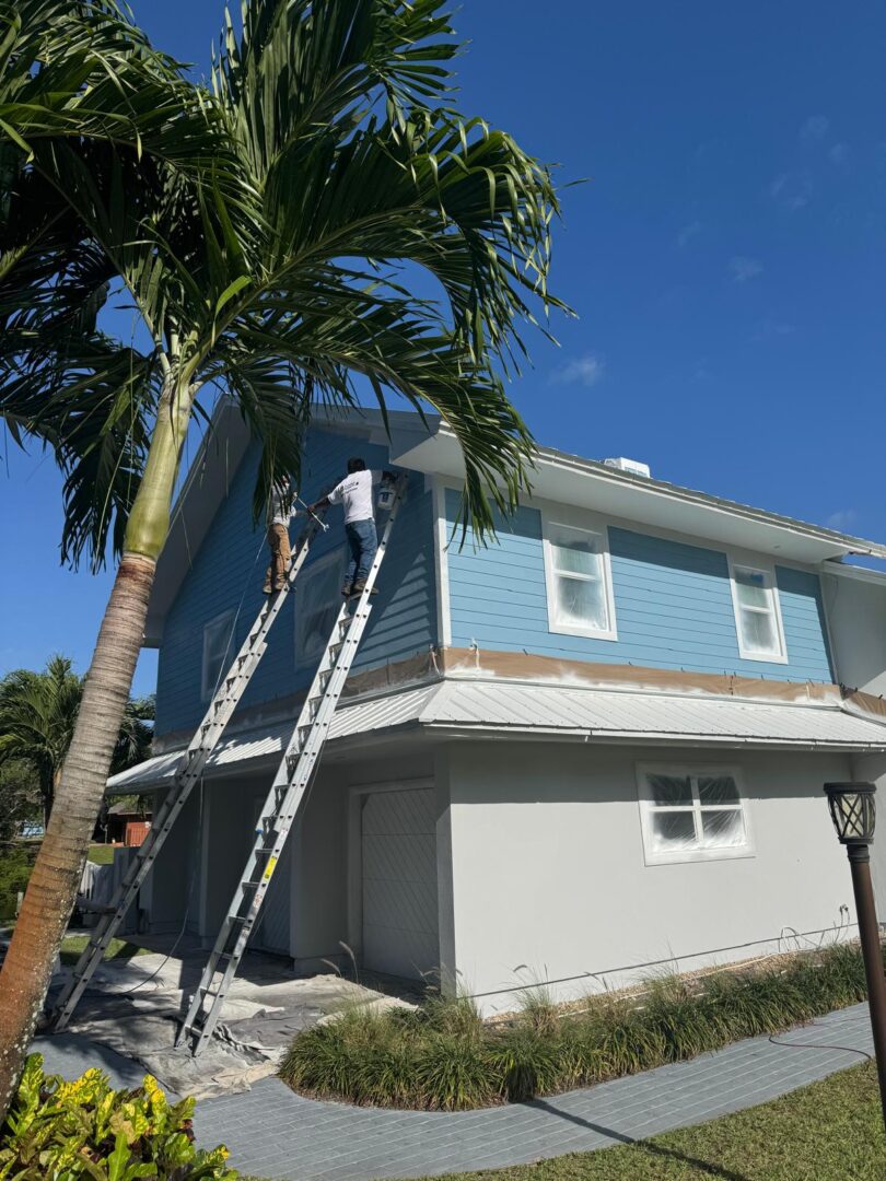 Exterior metal roof painting